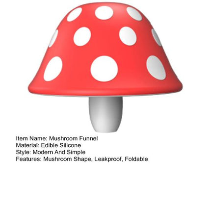 Mushroom Design Funnel - Silicone & Foldable