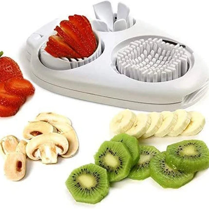 Multi‑Function Egg Slicer – Stainless Steel Cheese, Veggie & Fruit Cutter, 3 Slice Modes