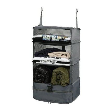 Portable Hanging Travel Shelves - Large Capacity Packing Cube Organizer