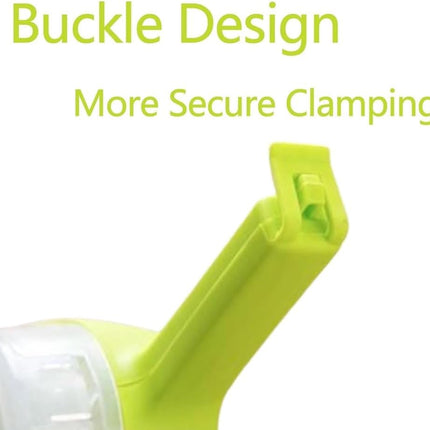 Food Storage Bag Clips with Pour Spout – Reusable Cap Sealers