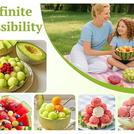 Melon Scoop & Fruit Baller Set - 4-in-1 Kitchen Tool
