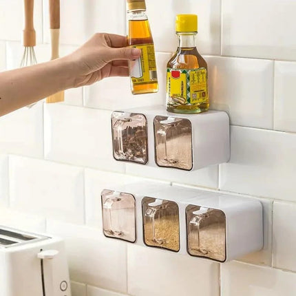 Wall Hanging Multi-Grid Spice Box – Kitchen Seasoning Organizer for Spices