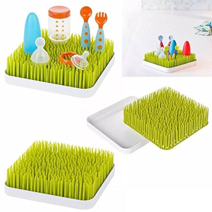 Kitchen Dish Drainer Rack - Baby Bottle Drying Rack with Fun Grass Design