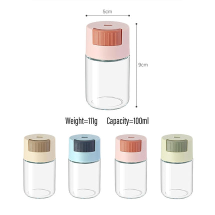 Glass Measure Spice Bottle for Kitchen - For All Spices, Seasoning Made Easy