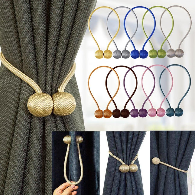 Easy Curtain Holders - Magnetic Tie Backs for Drapery