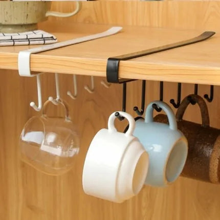 Multifunction Kitchen Mug Rack - 6 Hooks