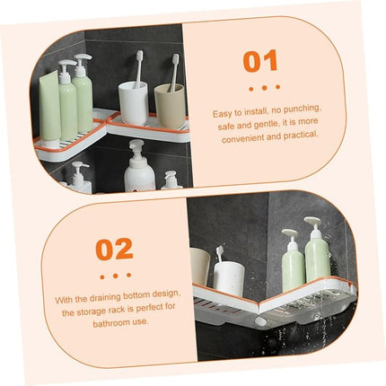 Wall Mounted Toiletry Shelf - Easy Installation No Drill Required