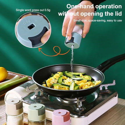 Glass Measure Spice Bottle for Kitchen - For All Spices, Seasoning Made Easy