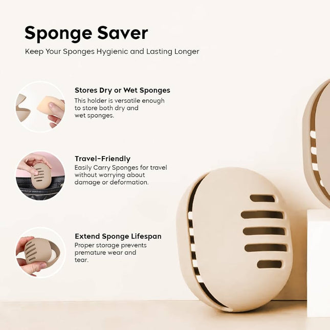 Silicone Makeup Sponge Holder – Shatterproof, Eco-Friendly Beauty Blender Case