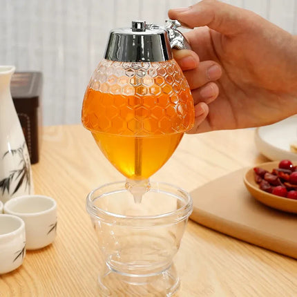 No-Drip Honey Syrup Dispenser - Portable & Convenient