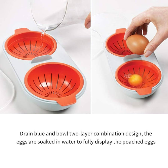 Microwave Egg Poacher - Double Layer Egg Cooker