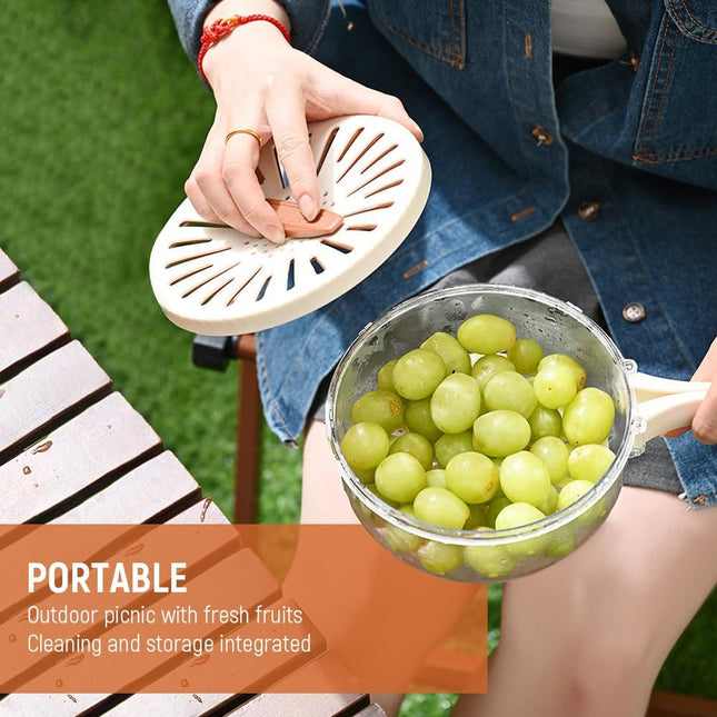 Collapsible Multifunctional Fruit Storage & Drainable Wash Container