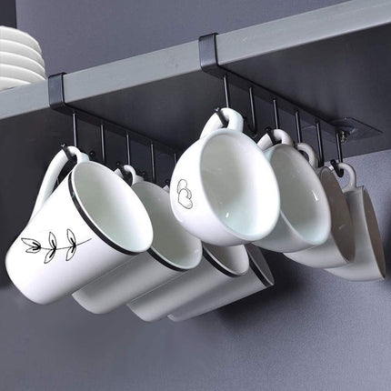 Multifunction Kitchen Mug Rack - 6 Hooks