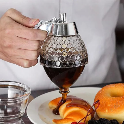 No-Drip Honey Syrup Dispenser - Portable & Convenient