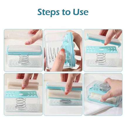 Foaming Soap Box with Roller - 2-in-1 Cleaning Solution