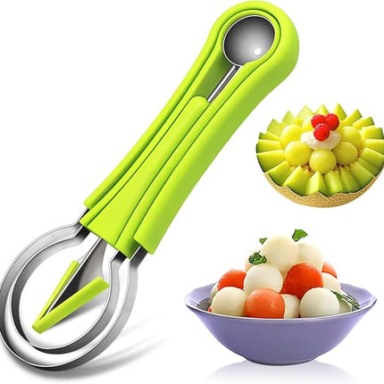 Melon Scoop & Fruit Baller Set - 4-in-1 Kitchen Tool
