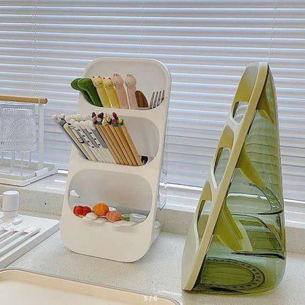 Multi-Functional Cutlery & Knife Holder – Drainage Storage Box for Spoons and Forks