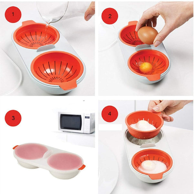Microwave Egg Poacher - Double Layer Egg Cooker
