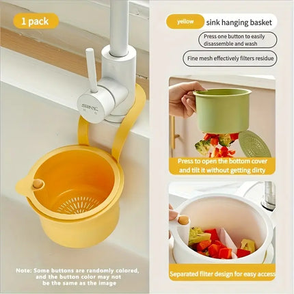 Automatic Sink Strainer Basket - Faucet Mounted & Easy to Use