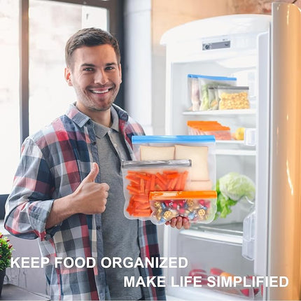 Leakproof Eco-Friendly Reusable Bags for Food Storage & Marinating