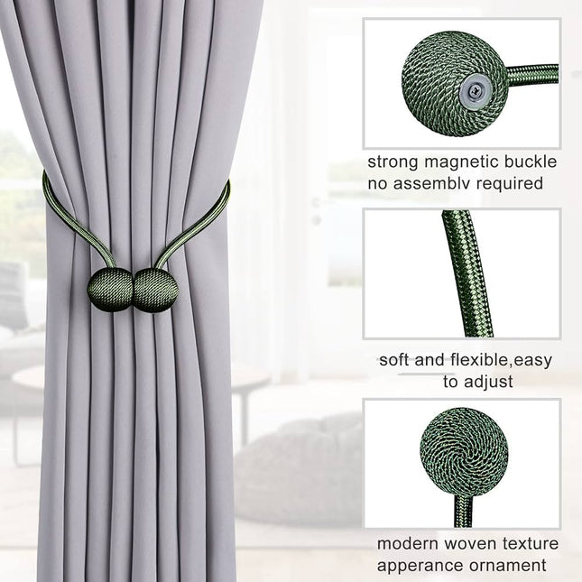 Easy Curtain Holders - Magnetic Tie Backs for Drapery