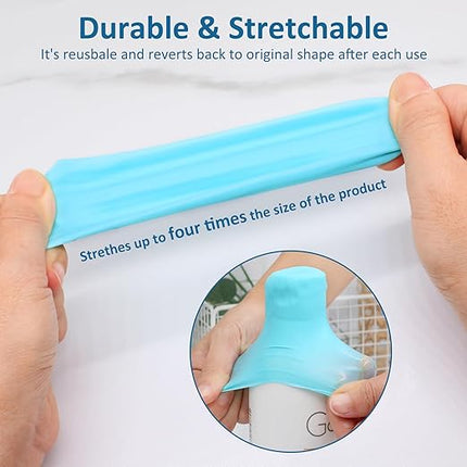 4 Pieces Silicone Travel Bottle Covers for Toiletries - Durable & Waterproof