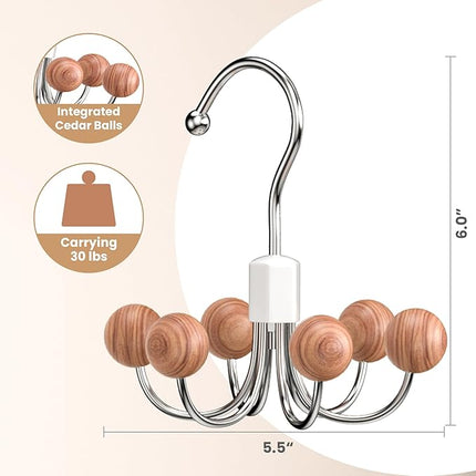 Organize & Freshen Your Closet - 360° Swivel Hangers with Cedar