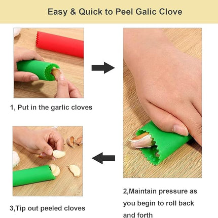 Multipurpose Silicone Garlic Peeler Roller - Kitchen Tool for Effortless Prep