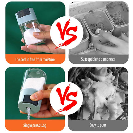 Glass Measure Spice Bottle for Kitchen - For All Spices, Seasoning Made Easy