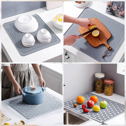 Multifunctional Silicone Dish Drying Mat - Kitchen Essential