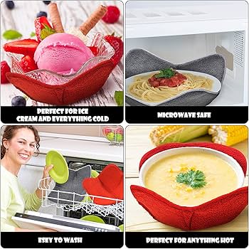 High-Quality Microwave Bowl Huggers Set -Non-Slip, Heat-Resistant