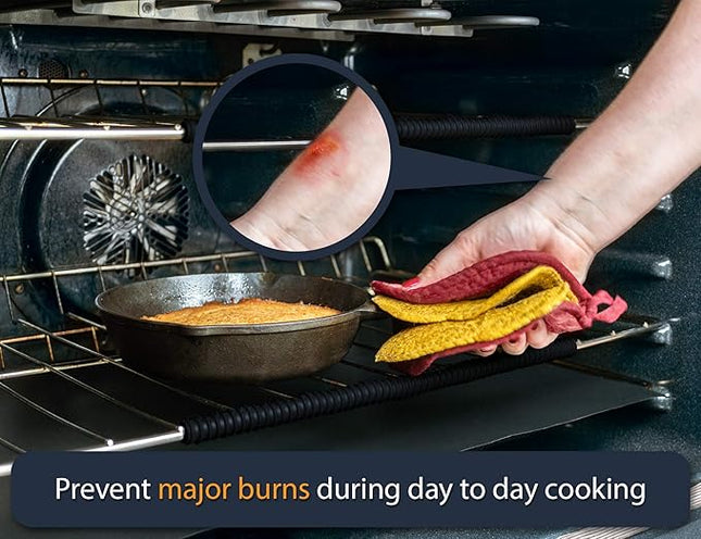 Oven Rack Silicone Shields - Protect Against Burns