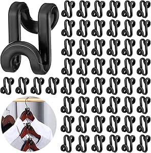 Space-Saving Cascading Hanger Links for Clothes & Wardrobe Organization