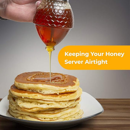 No-Drip Honey Syrup Dispenser - Portable & Convenient