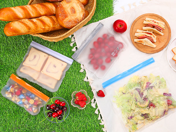 Leakproof Eco-Friendly Reusable Bags for Food Storage & Marinating