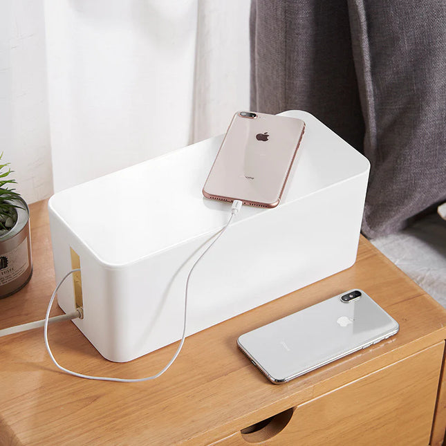 Cord Organizer - Power Cord Cable Charger Storage Box
