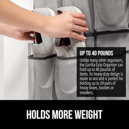 Dual-Sided Wardrobe Organizer - Mesh Pockets, Rotating Hanger & Over-the-Door Storage