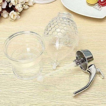 No-Drip Honey Syrup Dispenser - Portable & Convenient