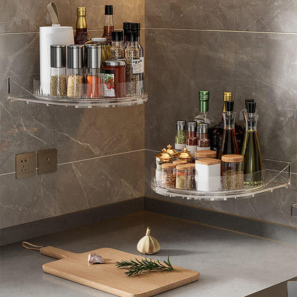 360° Rotating Multifunction Storage Rack | Kitchen Seasoning Organizer & Bathroom Corner Shower Caddy