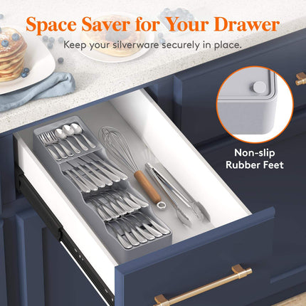 Compact Flatware Organizer - Keep Utensils in Order