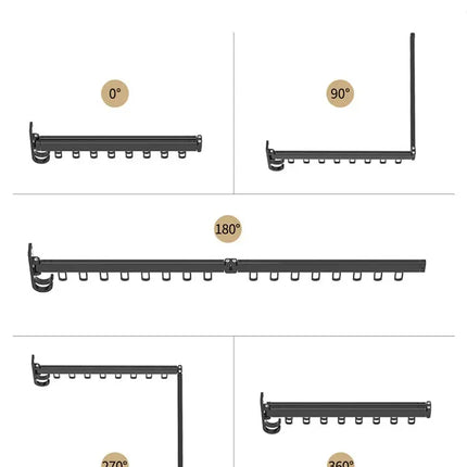 Space Saving Aluminum Clothes Drying Rack - Extendable & Foldable