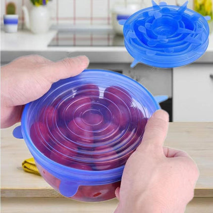 Stretchable Food Wrap - Reusable & Airtight Silicone Covers for Bowls