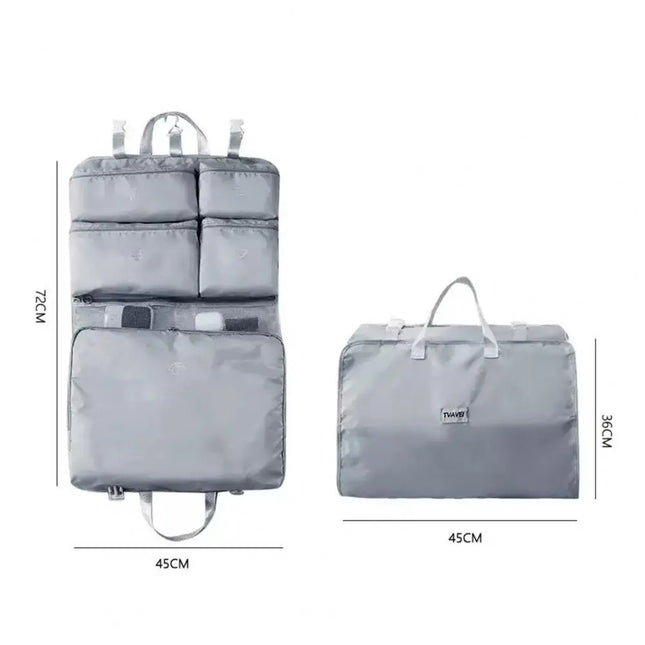 Modern Hanging Packing Cube Storage Bag – 5 Compartments for Travel & Living Room Storage
