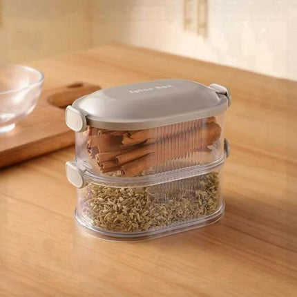 4 Layer Air-Tight Spice & Food Containers - Leakproof & Freezer Safe