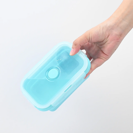 Silicone Lunch Box with Lid - Collapsible and Portable