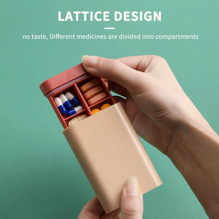 Small Travel Pill Container - 6-Grid Medicine Box