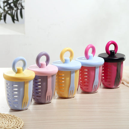 Salad & Fruit on-the-go - Portable Cup with Draining