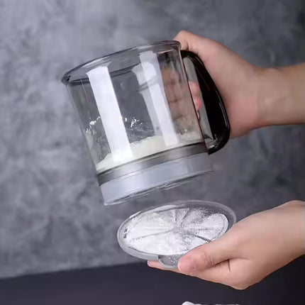 Fine Mesh Flour Sifter - Multifunctional Hand Press Design for Baking & Kitchen Use