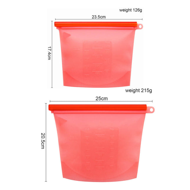 Leakproof Eco-Friendly Reusable Bags for Food Storage & Marinating