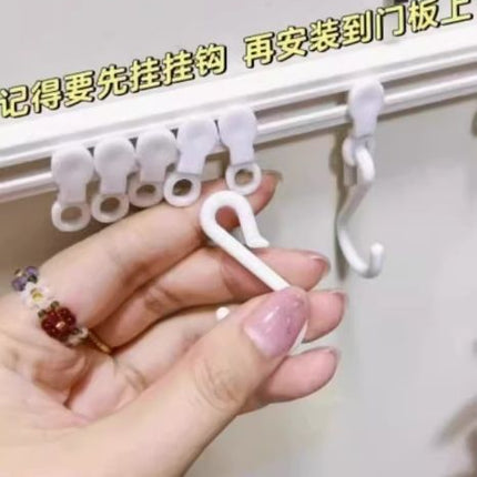 No-Drill Kitchen Cabinet Hanging Rail - Sticky Hook Organizer for Cooking Tools & Utensils